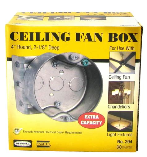 fan housing acting as junction box|ceiling fan rated outlet box.